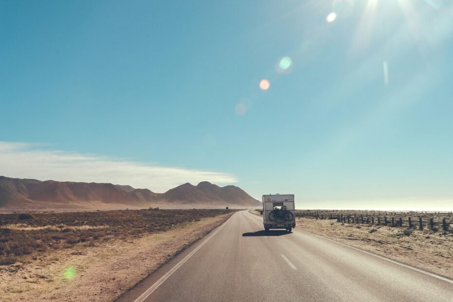 Motorhome on the open road