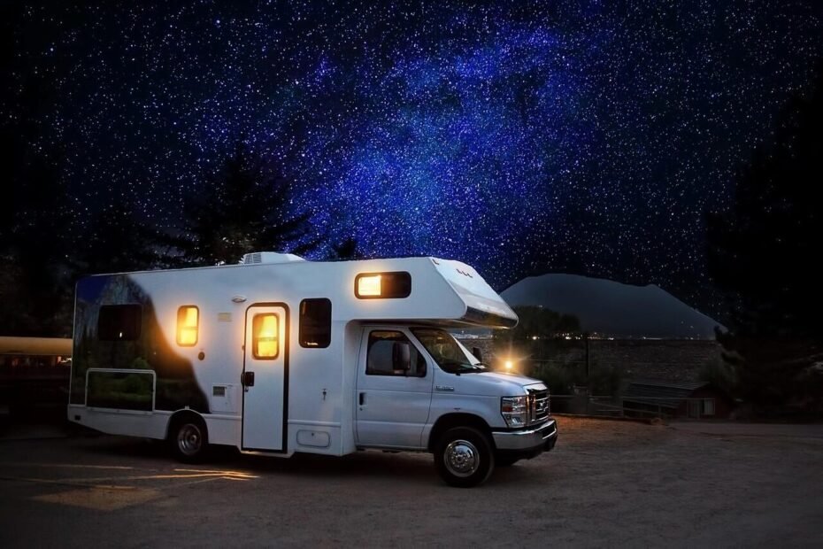 rv, camper, night, camping, adventure, outdoor, campsite, travel, caravan, vacation, trailer, motorhome, camp, evening, journey, nature, campground, summer, caravaning, holiday, traveler