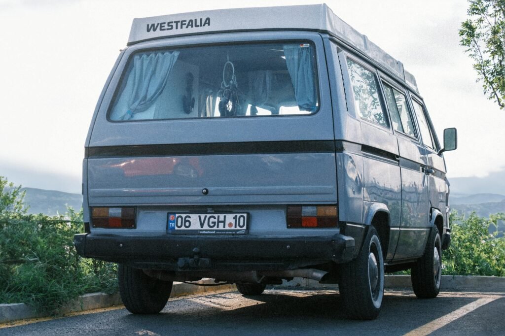 Eight year old motorhome undergoing independent pre purchase inspection in workshop